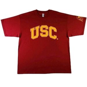 Vintage USC Trojans Shirt XXL Red Y2K NCAA Collegiate Retro Tee Made In USA